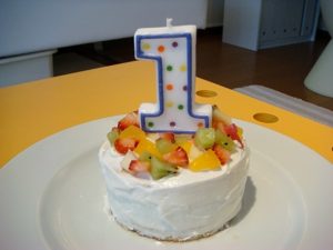 1歳の誕生日ケーキ